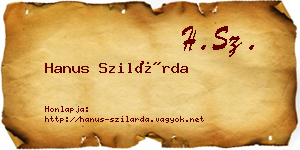 Hanus Szilárda névjegykártya